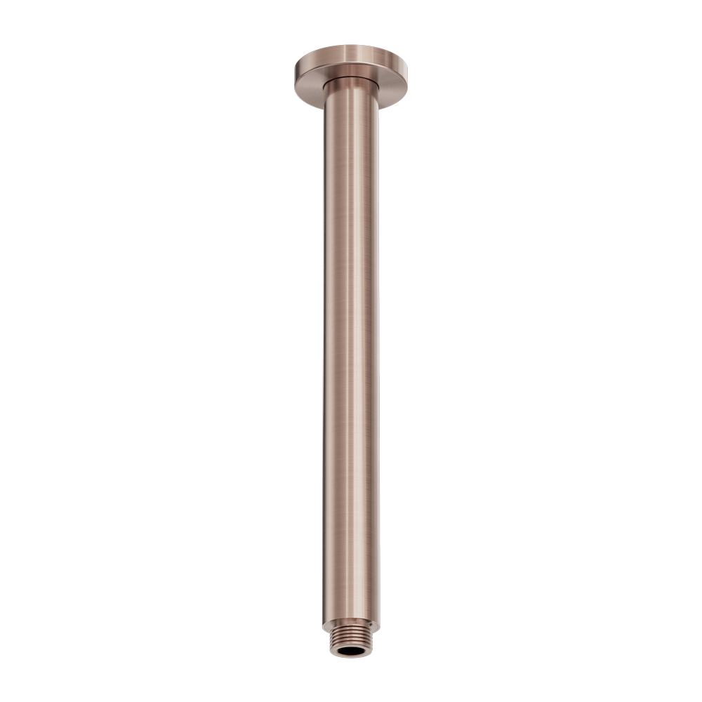 Nero Zen SS316L Round Ceiling Arm 300mm Brushed Bronze