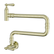 Nero York Wall Mounted Pot Filler - Aged Brass