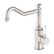 Nero York Kitchen Mixer Gooseneck Spout with Metal Lever - Brushed Nickel