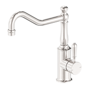 Nero York Kitchen Mixer Hook Spout with Metal Lever - Brushed Nickel