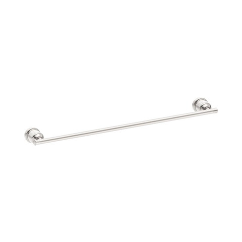 Nero York Single Towel Rail 600mm - Brushed Nickel