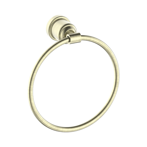 Nero York Towel Ring - Aged Brass