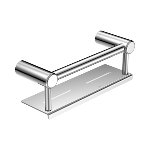 Nero Mecca Care 25mm Grab Rail With Shelf 300mm Chrome
