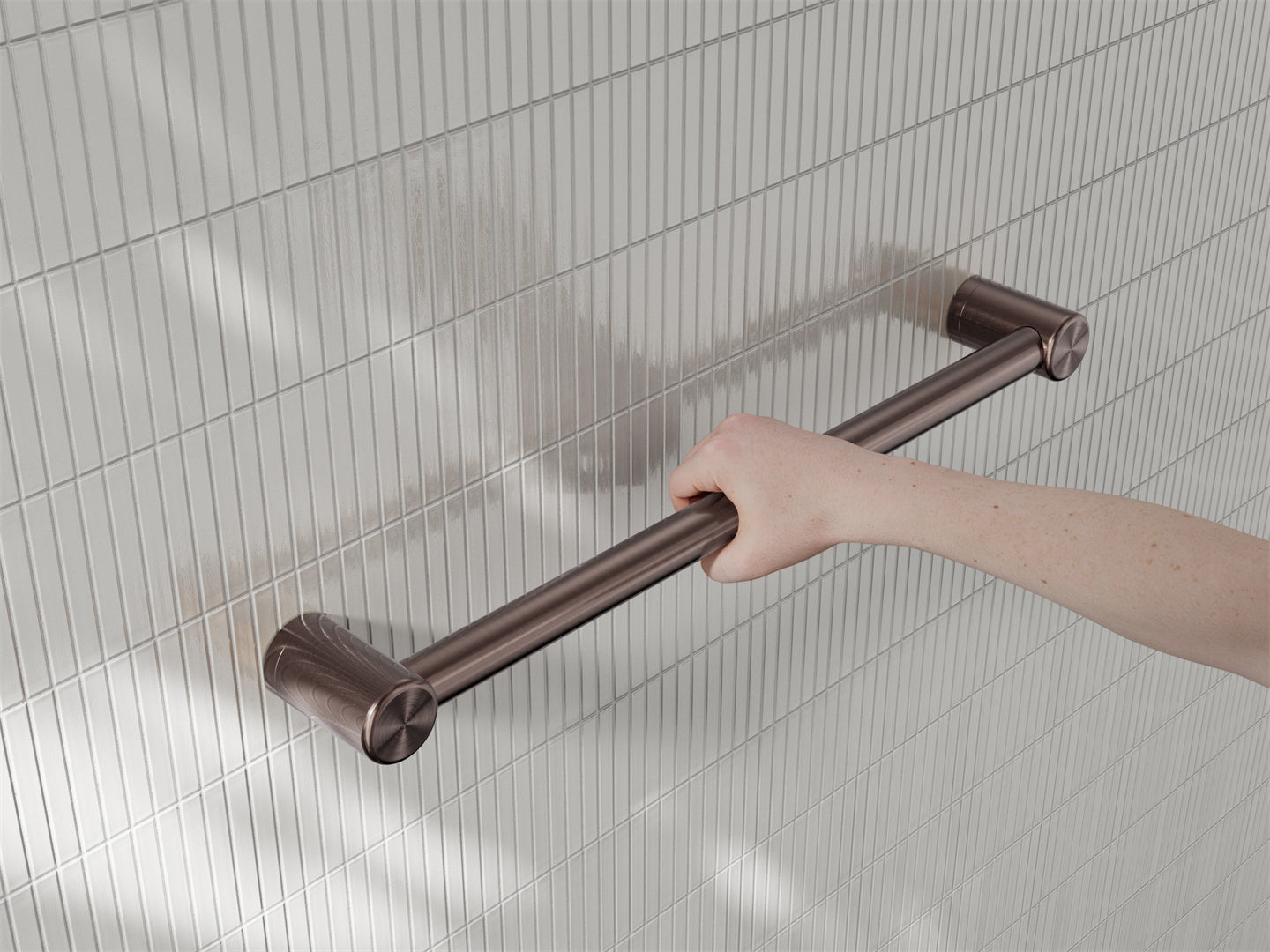 Nero Mecca Care 32mm Grab Rail 300mm Brushed Bronze