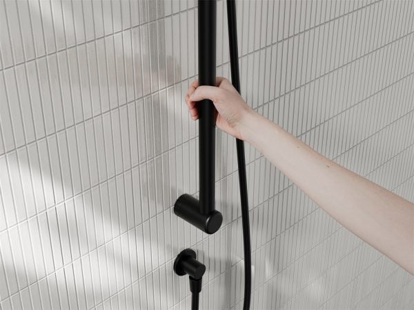 Nero Mecca Care 25mm Grab Rail And Adjustable Shower Rail Set 900mm Matte Black