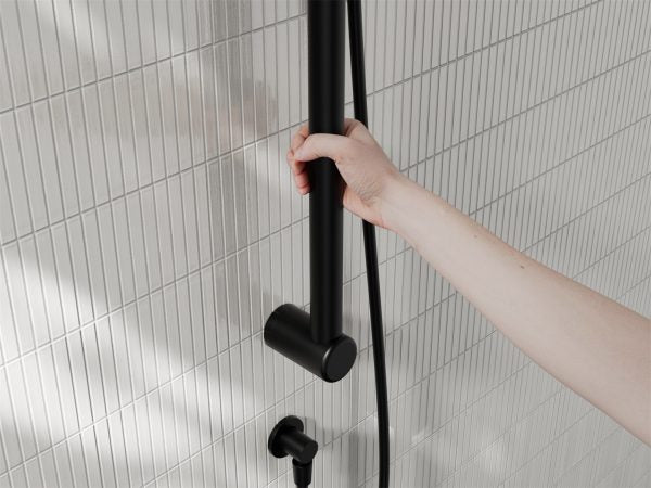 Nero Mecca Care 32mm Grab Rail And Adjustable Shower Rail Set 900mm Matte Black