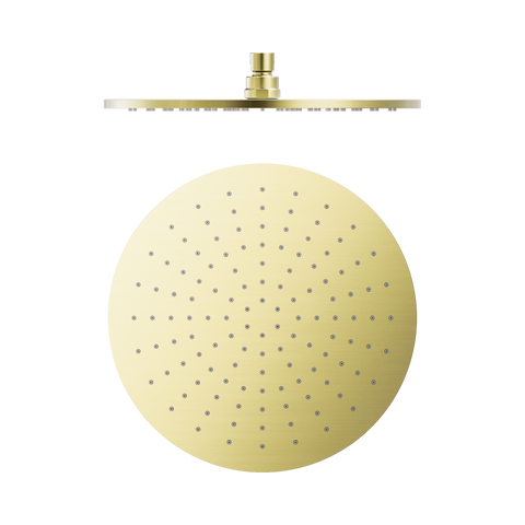 Nero Round 300mm Shower Head Brushed Gold