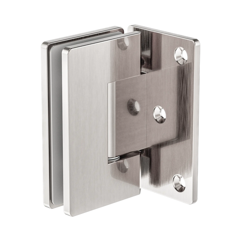 Nero 90 Degree Glass To Wall Shower Hinge 10mm Glass Brushed Nickel