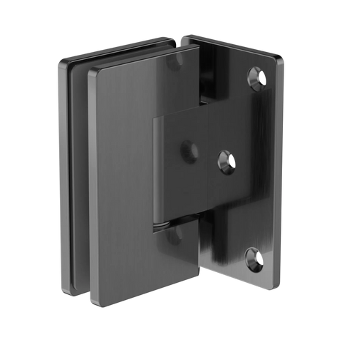 Nero 90 Degree Glass To Wall Shower Hinge 10mm Glass Gun Metal