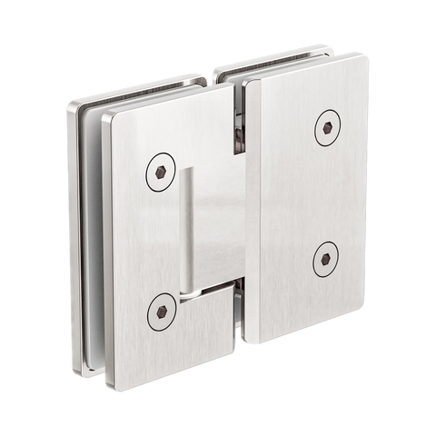 Nero 180 Degree Glass To Glass Shower Hinge 10mm Glass Brushed Nickel