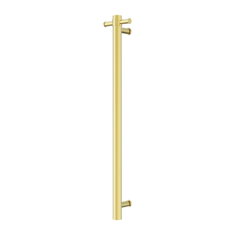 Nero Mecca 240V Single Vertical Heated Towel Rail Brushed Gold (NRV902hBG)