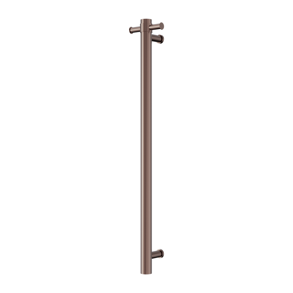 Nero Mecca 240V Single Vertical Heated Towel Rail Brushed Bronze