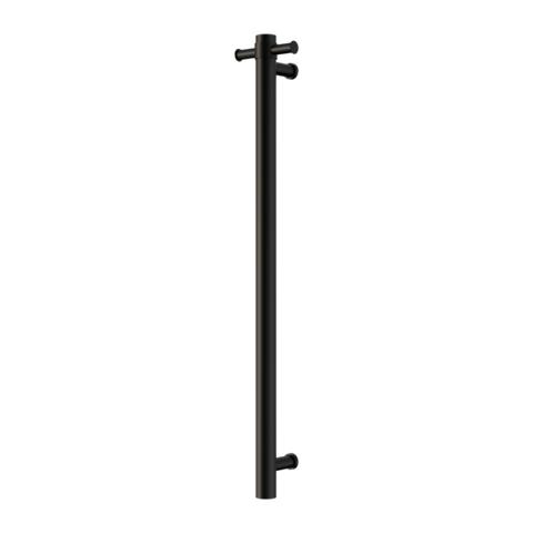 Nero Mecca 240V Single Vertical Heated Towel Rail Matte Black (NRV902hMB)