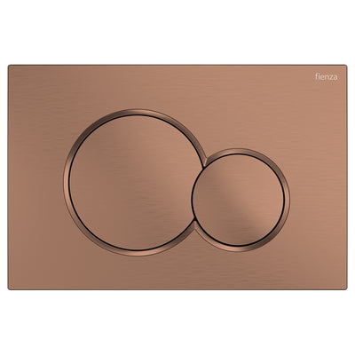 Fienza Sigma Round Button Flush Plate Brushed Copper