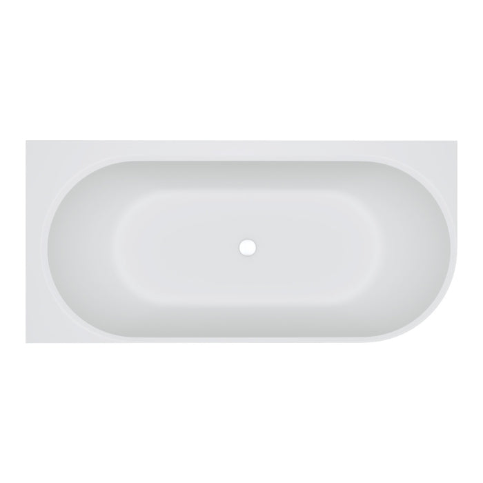 Matta Right-Hand Solid Surface Corner Bath, 1700mm