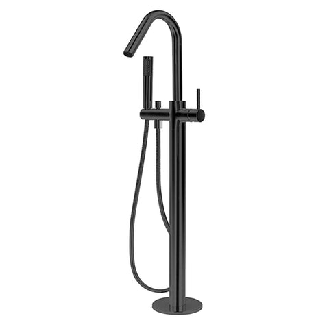 Modern National Star Freestanding Bath Mixer With Hand Shower Matte Black