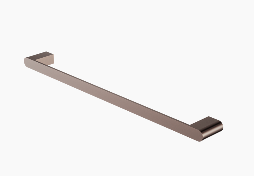 Nero Bianca Single Towel Rail 800mm - Brushed Bronze