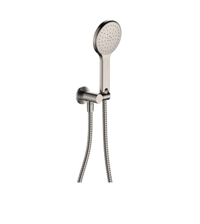 Fienza Kaya Hand Shower, Round Plate, Brushed Nickel