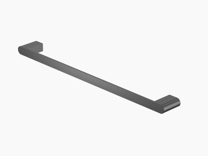 Nero Bianca Single Towel Rail 800mm - Gunmetal