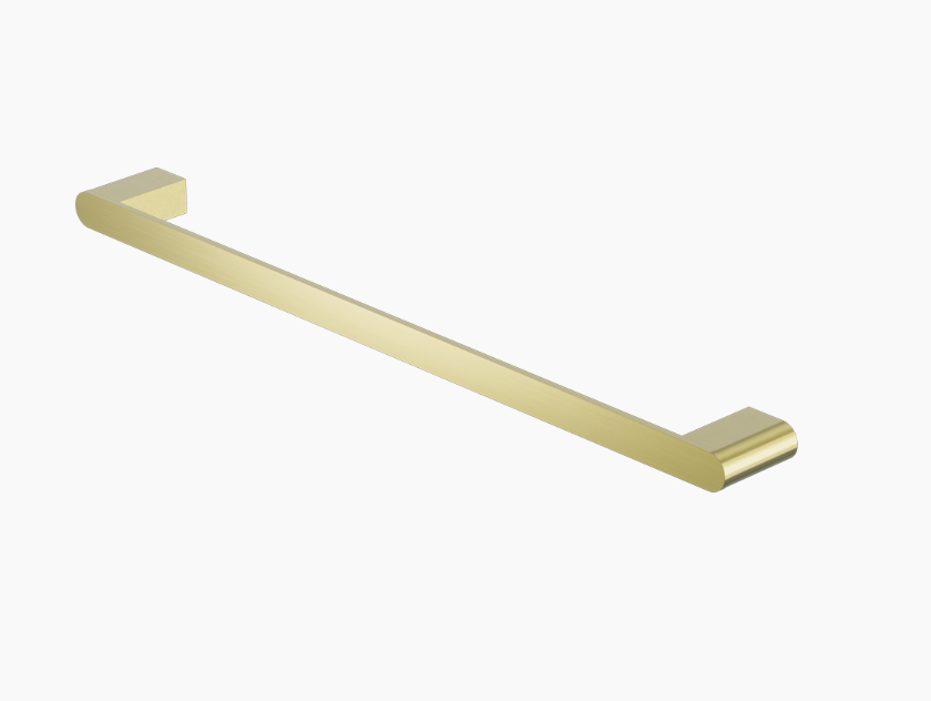 Nero Bianca Single Towel Rail 800mm - Brushed Gold