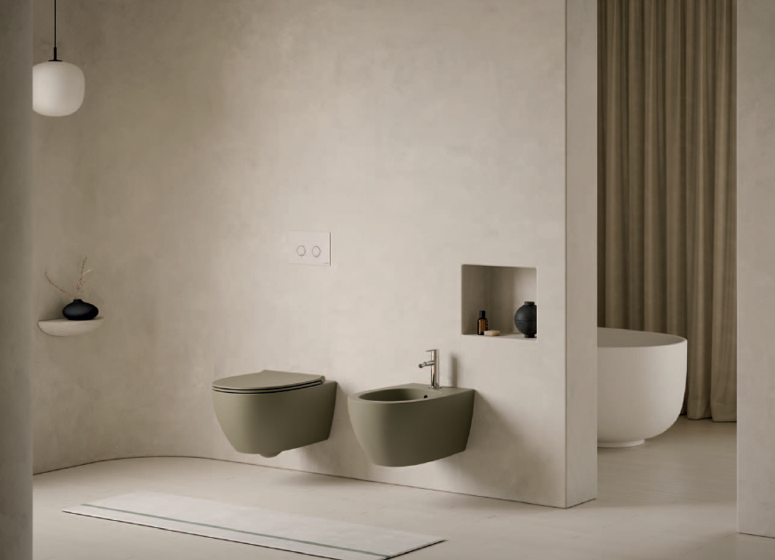 Globo Wall-mounted toilet and sink