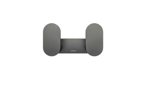 Meir Curvae Double Robe Hook - Gunmetal