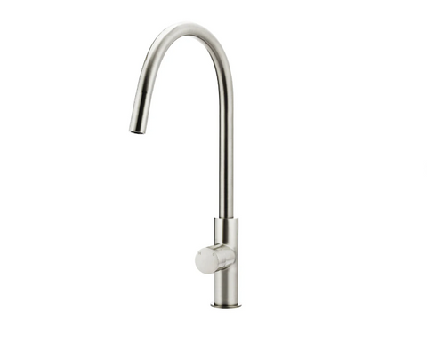 Meir Round Pinless Piccola Pull Out Kitchen Mixer Tap Brushed Nickel