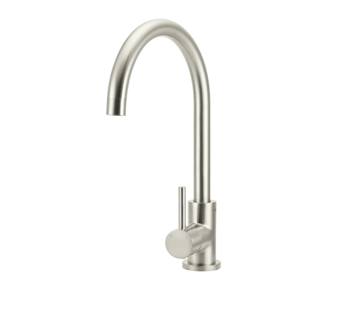 Meir Round Kitchen Mixer Tap - Brushed Nickel