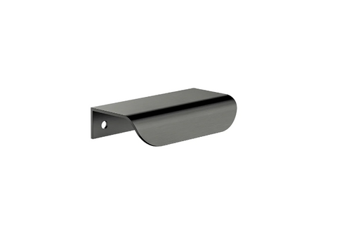 Meir Öppen Edge-Pull 75mm Cabinet Handle (Brushed) Gunmetal
