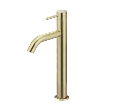 Meir Piccola Tall Basin Mixer Tap with 130mm Spout - Tiger Bronze