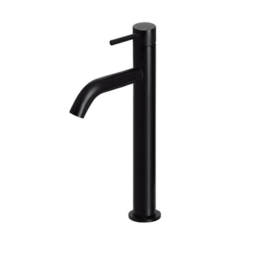Meir Piccola Tall Basin Mixer Tap with 130mm Spout - Matte Black
