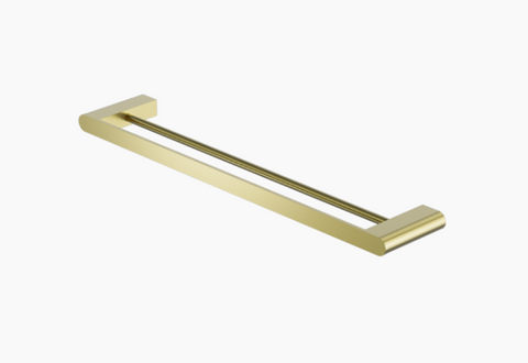Nero Bianca Double Towel Rail 600mm - Brushed Gold