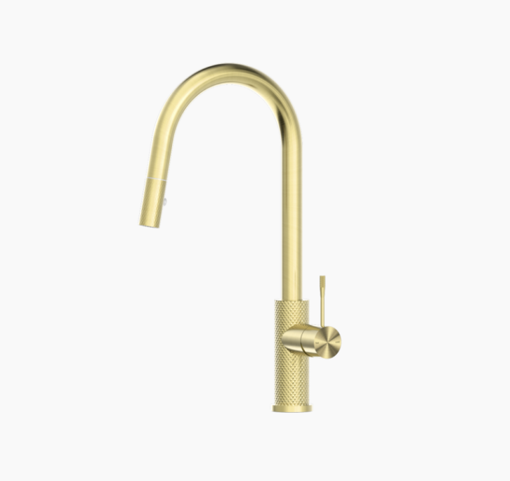 Nero Opal Pull Out Sink Mixer - Brushed Gold