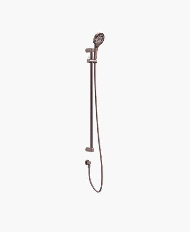 Nero Mecca Care 25mm Grab Rail And Adjustable Shower Rail Set 900mm Brushed Bronze