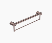 Nero Mecca Care 32mm Grab Rail With Towel Holder Brushed Bronze
