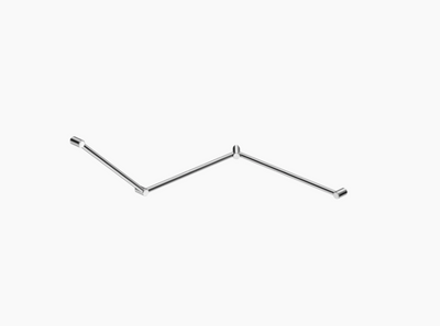 Nero Mecca Care 32mm DDA Grab Rail Set 45 Degree Continuous 750X965X1025mm