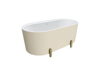 Aluca Freestanding with Legs, 1500mm Matte Khaki