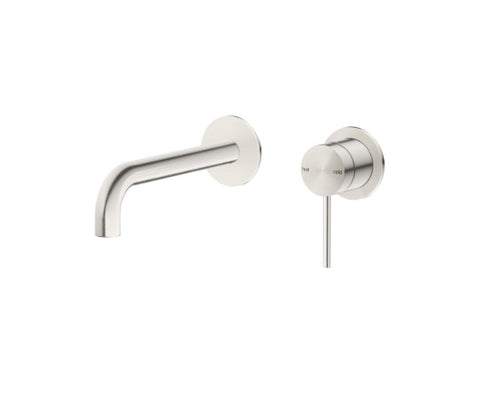 Bella Vista Mica Wall Spout Combo - Curved Spout 2P Brushed Nickel - Trim Kit Only