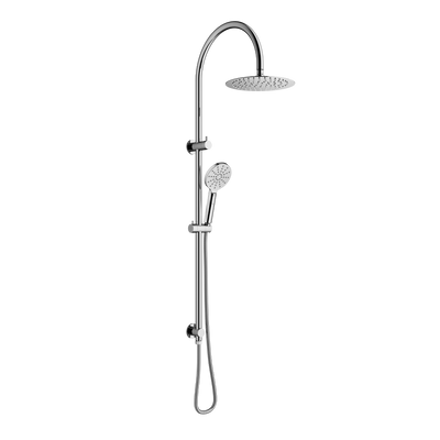 Mimi Cove Twin Gooseneck Rail Shower Chrome