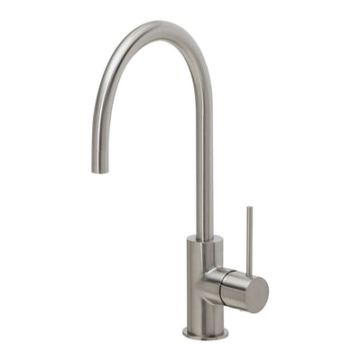 Phoenix Vivid Slimline Sink Mixer 220mm Gooseneck Brushed Nickel - Lead Free