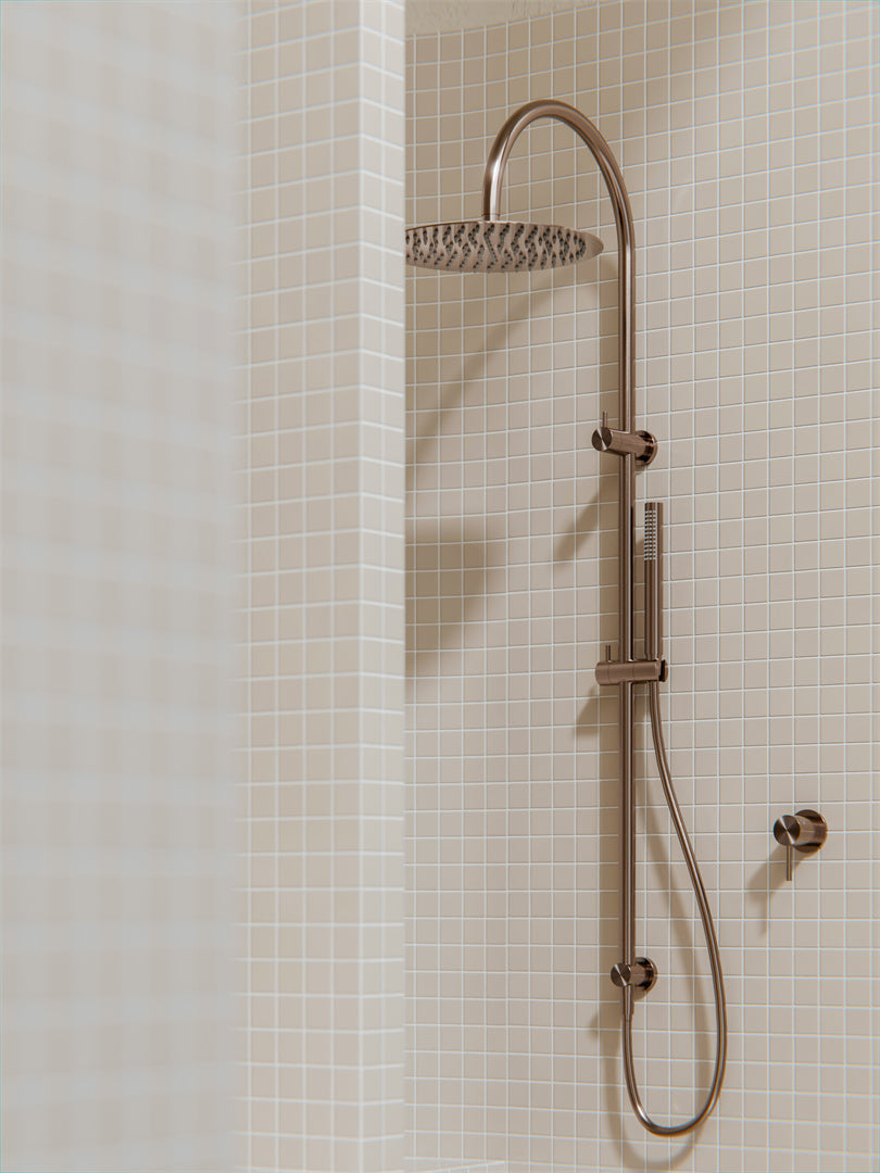 Nero Zen SS316L Twin Shower Brushed Bronze