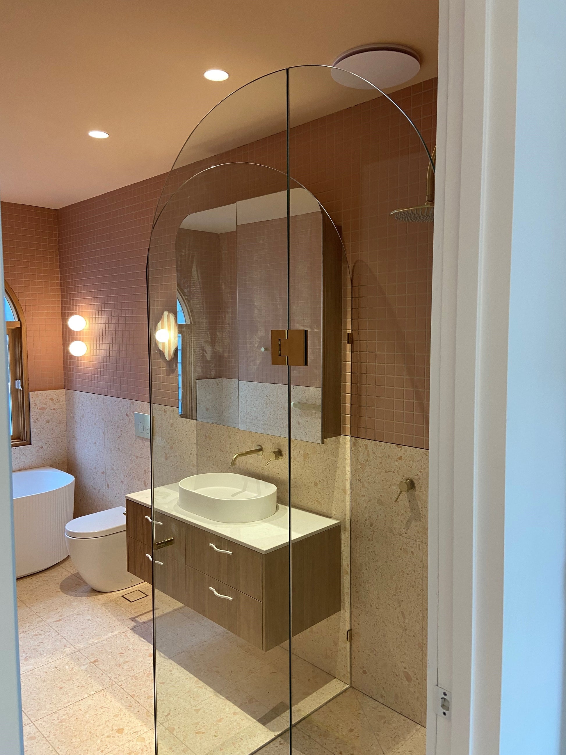Arch Inline Frameless Shower Screens