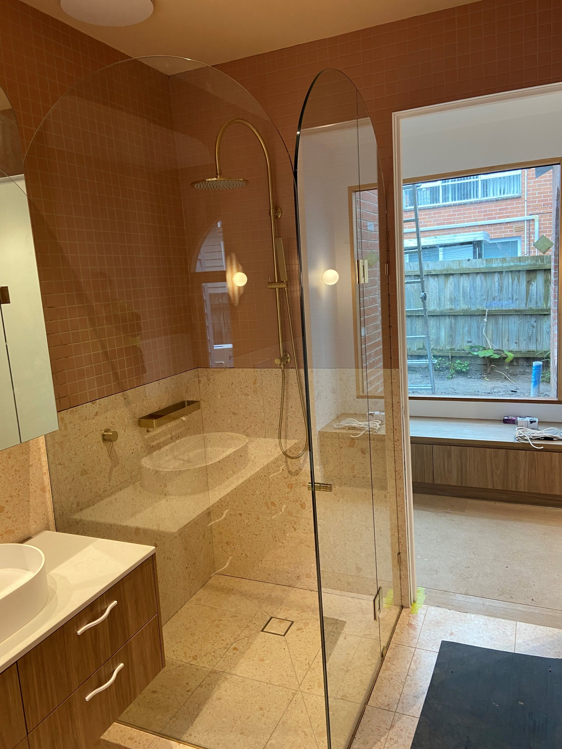 frameless arch shower screens