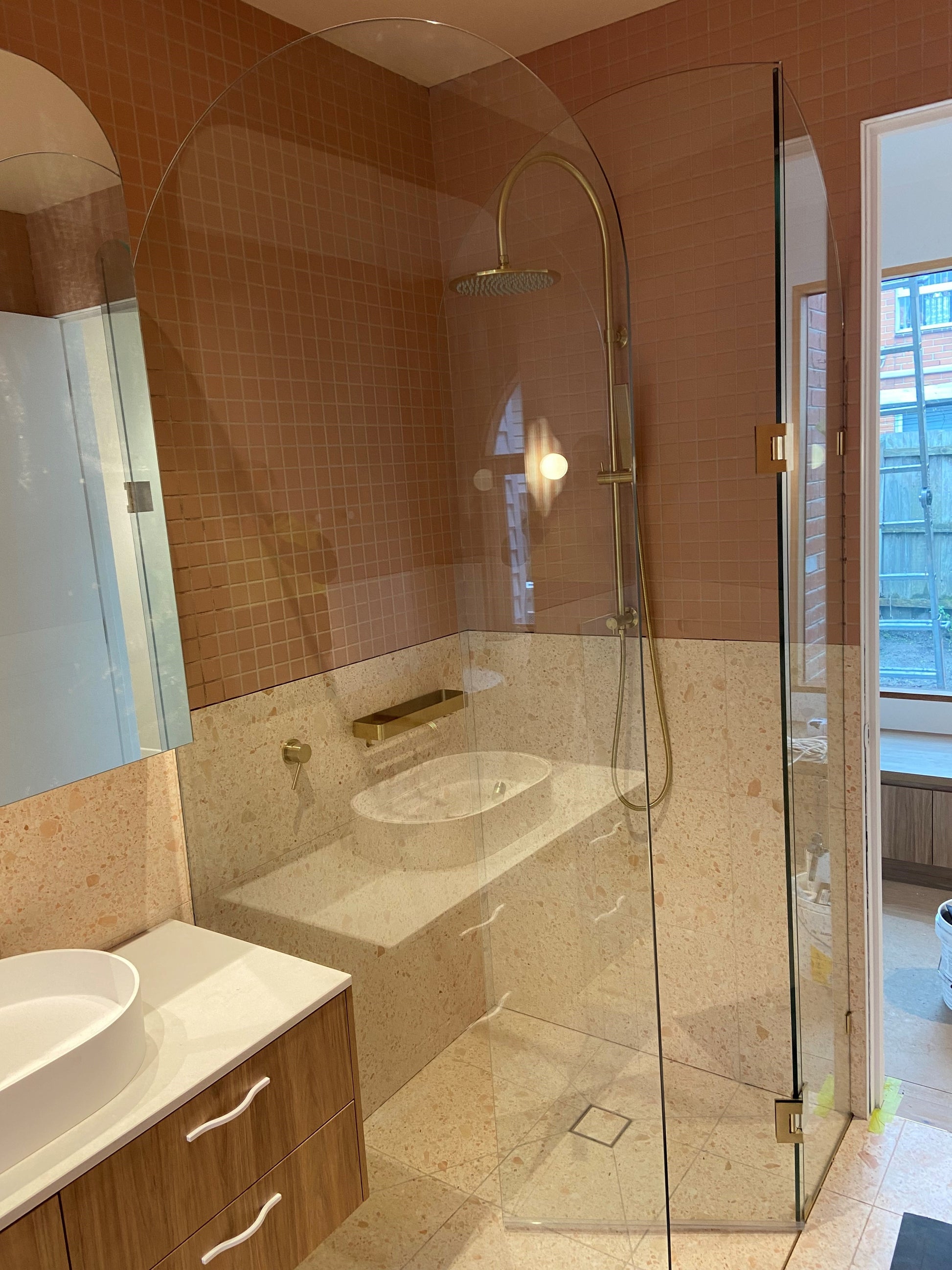 frameless arch shower screens