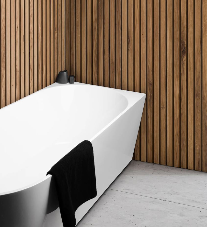 Cassa Designs Auris Corner Back to Wall Bathtub