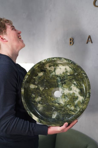 Zen Forrest Green Marble Basin