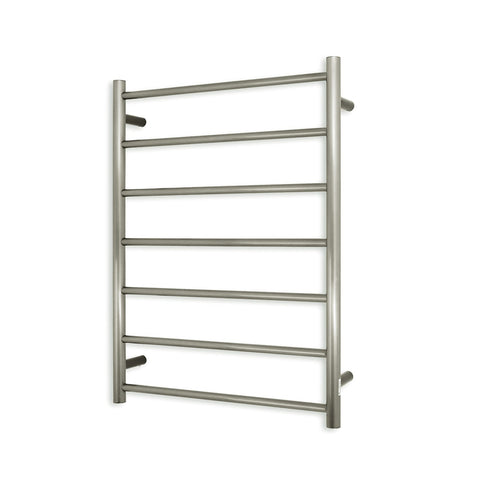 Radiant Low Voltage Heated Round Ladder 600 x 800 Brushed Nickel