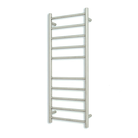 Radiant 240V Heated Round Ladder 430 x 1100 Brushed Satin