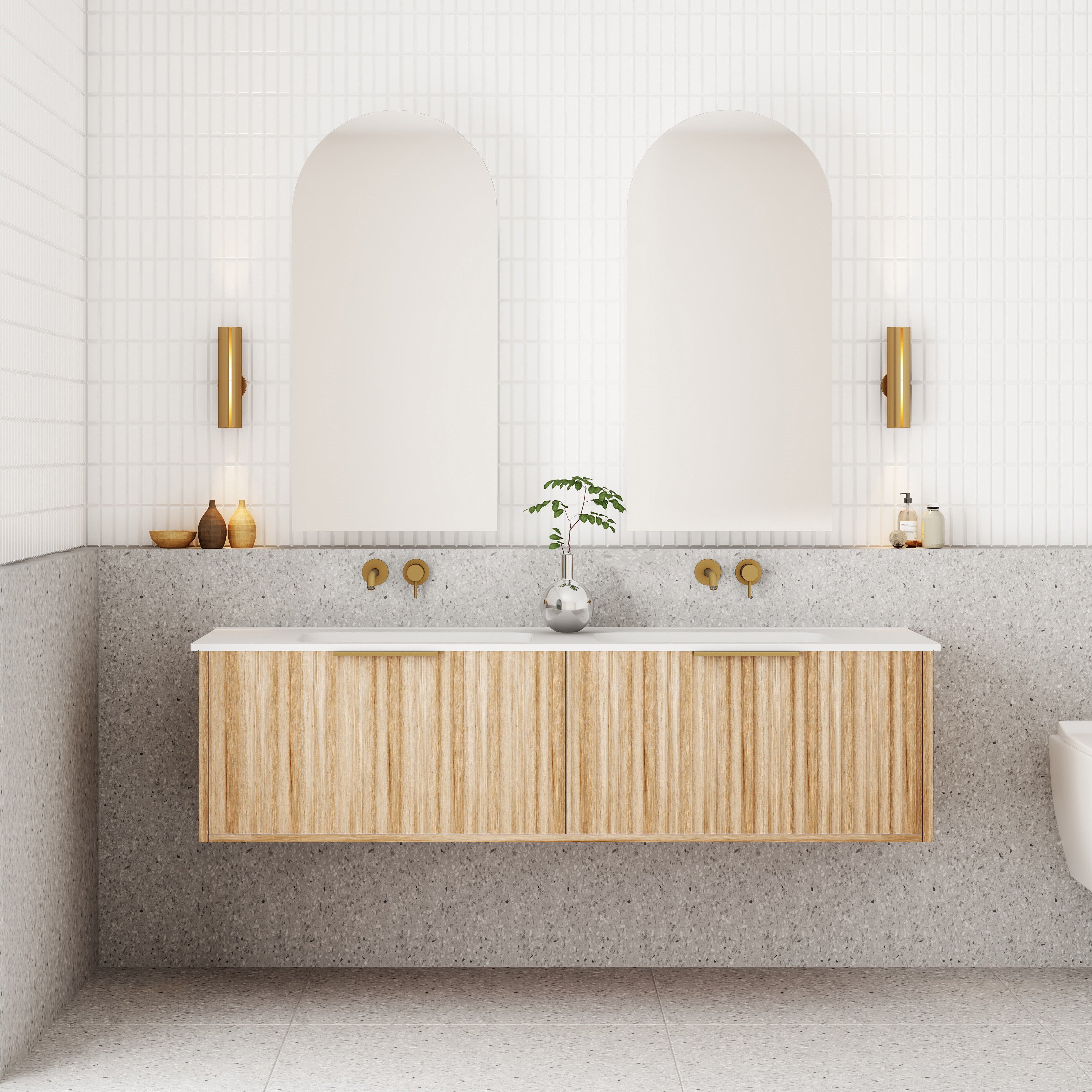 Cassa Designs Capture Natural Oak Wall Hung Vanity
