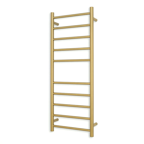 Radiant 240V Heated Round Ladder 430 x 1100 Brushed Gold